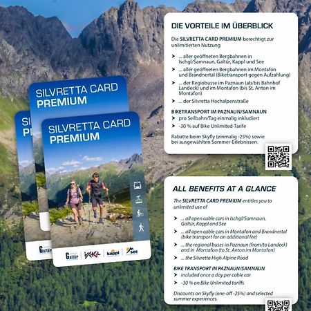 Apart Scharler Mit Silvretta Card See Exterior foto